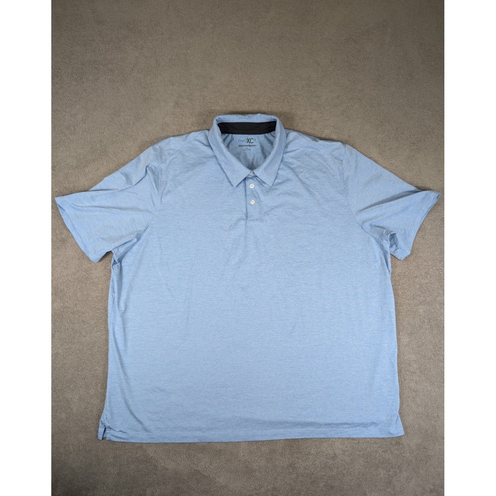 Johnston and Murphy Mens Golf Polo Shirt Size 3XL Light Blue